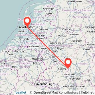 Limburg Amsterdam Bahn Karte