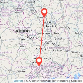 Limburg Basel Bahn Karte