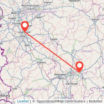Leverkusen Hanau Mitfahrgelegenheit Karte