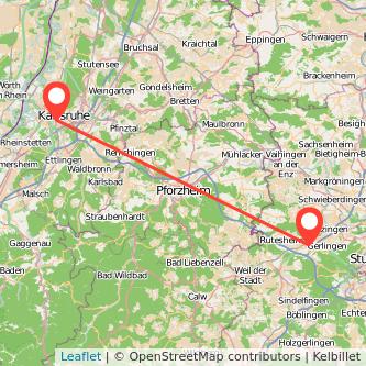 Leonberg Karlsruhe Mitfahrgelegenheit Karte
