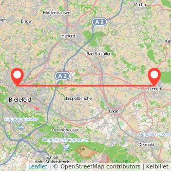 Lemgo Bielefeld Mitfahrgelegenheit Karte