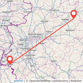 Lemgo Aachen Mitfahrgelegenheit Karte