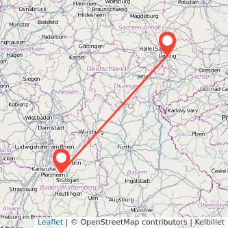 Leipzig Vaihingen an der Enz Bahn Karte