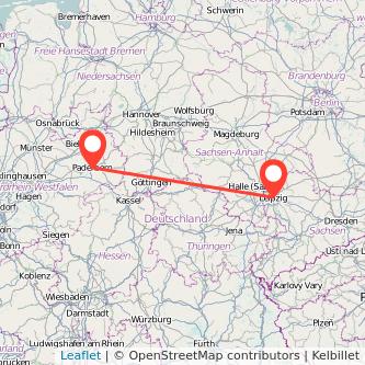 Leipzig Paderborn Mitfahrgelegenheit Karte