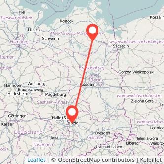 Leipzig Neubrandenburg Mitfahrgelegenheit Karte