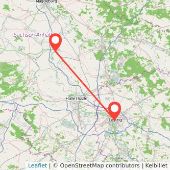 Leipzig Bernburg Mitfahrgelegenheit Karte