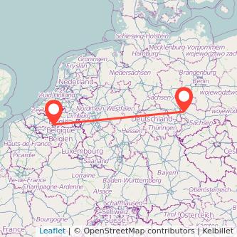 Leipzig Brüssel Mitfahrgelegenheit Karte