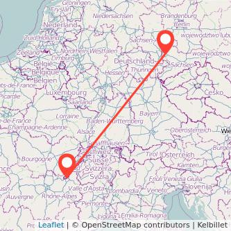 Leipzig Genf Mitfahrgelegenheit Karte