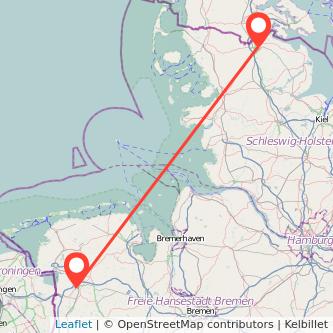 Leer Flensburg Mitfahrgelegenheit Karte