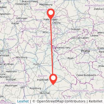 Landshut Halle Mitfahrgelegenheit Karte