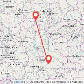 Landshut Erfurt Mitfahrgelegenheit Karte