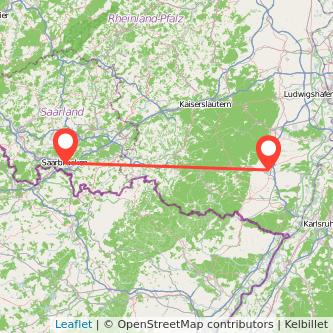 Landau in der Pfalz Saarbrücken Mitfahrgelegenheit Karte