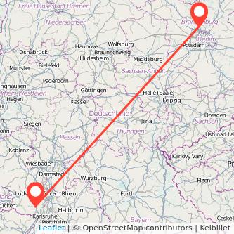 Landau in der Pfalz Oranienburg Mitfahrgelegenheit Karte