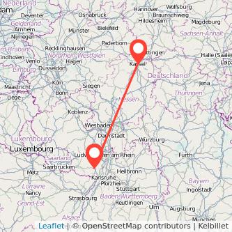 Landau in der Pfalz Kassel Mitfahrgelegenheit Karte