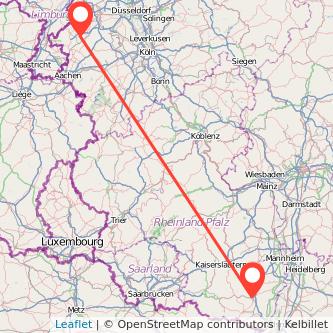 Landau in der Pfalz Hückelhoven Mitfahrgelegenheit Karte