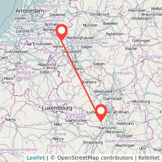 Landau in der Pfalz Geldern Mitfahrgelegenheit Karte