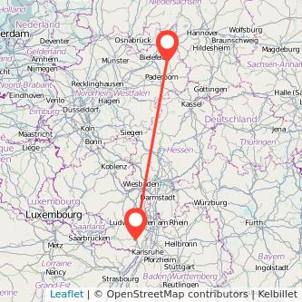 Landau in der Pfalz Detmold Mitfahrgelegenheit Karte