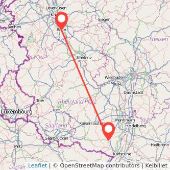Landau in der Pfalz Bonn Mitfahrgelegenheit Karte