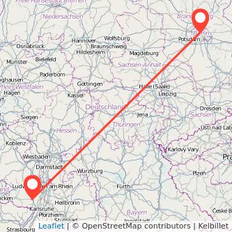 Landau in der Pfalz Berlin Mitfahrgelegenheit Karte