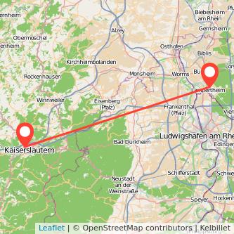 Lampertheim Kaiserslautern Mitfahrgelegenheit Karte