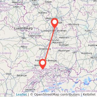 Lampertheim Basel Mitfahrgelegenheit Karte