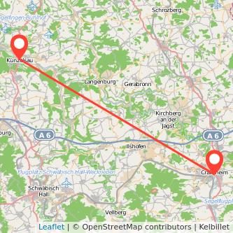 Künzelsau Crailsheim Mitfahrgelegenheit Karte