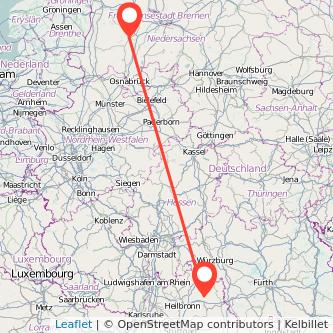 Künzelsau Cloppenburg Mitfahrgelegenheit Karte