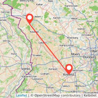 Krefeld Weeze Mitfahrgelegenheit Karte