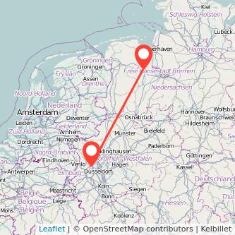 Krefeld Oldenburg Mitfahrgelegenheit Karte