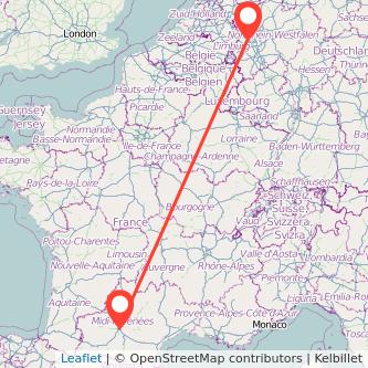 Krefeld Toulouse Mitfahrgelegenheit Karte