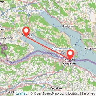 Konstanz Radolfzell am Bodensee Mitfahrgelegenheit Karte
