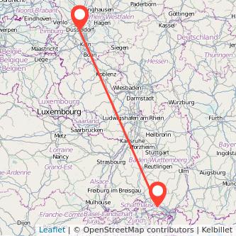 Konstanz Düsseldorf Mitfahrgelegenheit Karte