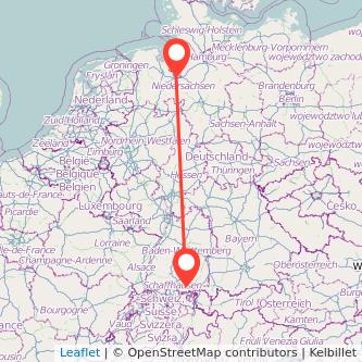 Konstanz Bremen Mitfahrgelegenheit Karte