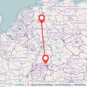 Konstanz Bielefeld Mitfahrgelegenheit Karte