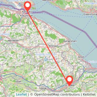Konstanz St Gallen Mitfahrgelegenheit Karte