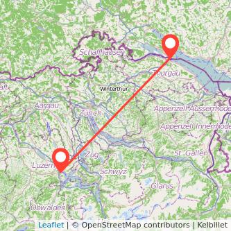 Konstanz Luzern Mitfahrgelegenheit Karte