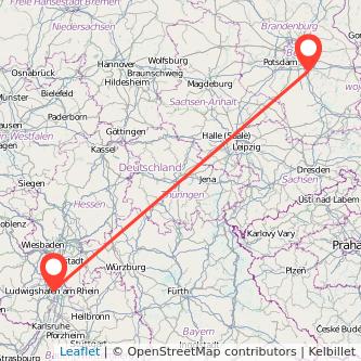 Königs Wusterhausen Mannheim Mitfahrgelegenheit Karte