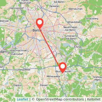 Königs Wusterhausen Berlin Mitfahrgelegenheit Karte