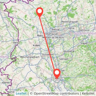 Köln Wesel Mitfahrgelegenheit Karte