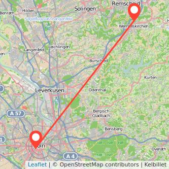 Köln Wermelskirchen Mitfahrgelegenheit Karte