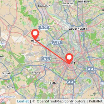 Köln Pulheim Mitfahrgelegenheit Karte