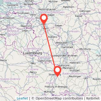 Köln Offenburg Mitfahrgelegenheit Karte