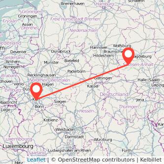 Köln Halberstadt Mitfahrgelegenheit Karte