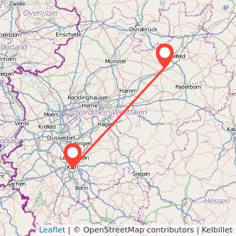 Köln Gütersloh Mitfahrgelegenheit Karte