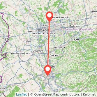 Köln Gladbeck Mitfahrgelegenheit Karte