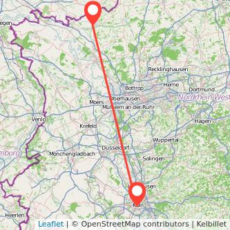 Köln Bocholt Mitfahrgelegenheit Karte