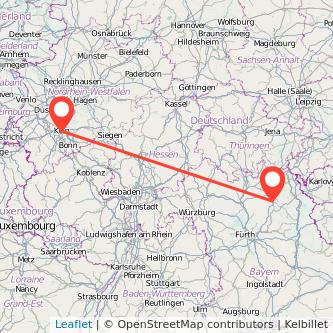 Köln Bayreuth Mitfahrgelegenheit Karte