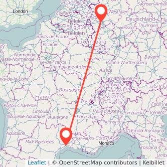 Köln Montpellier Mitfahrgelegenheit Karte