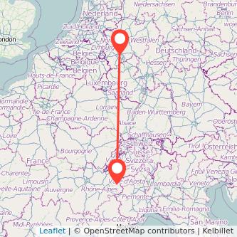 Köln Bourg Saint Maurice - Les Arcs Bahn Karte