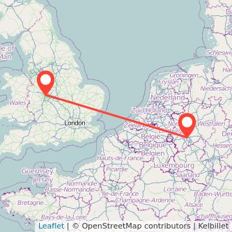 Cologne Walsall train map